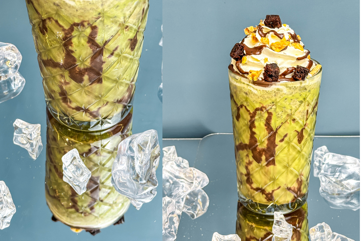 มัทฉะบราวนี่ฟัดจ์ปั่น