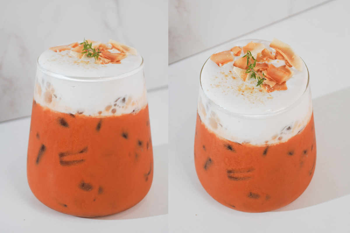 ชาไทยโฟมน้ำตาลโตนด